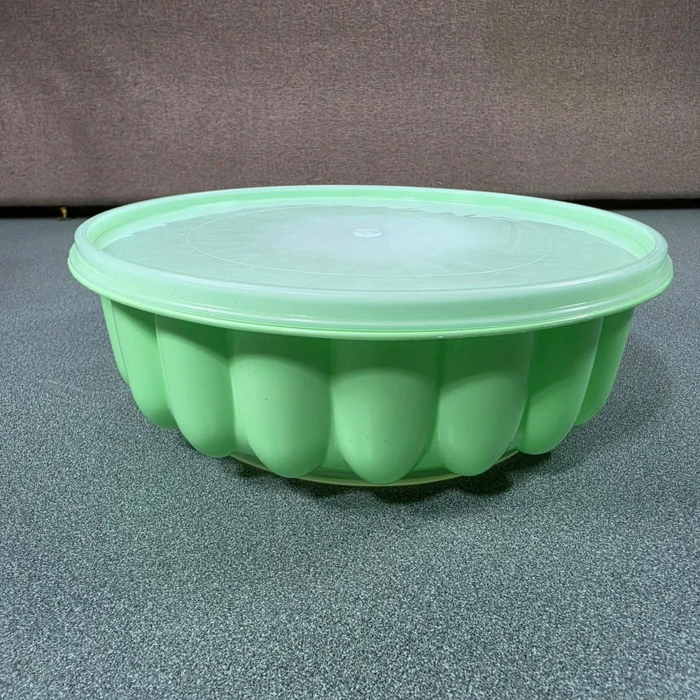 Tupperware‎ Jel-Ring Mold Mint Green Excellent Fluted 3 Piece Set